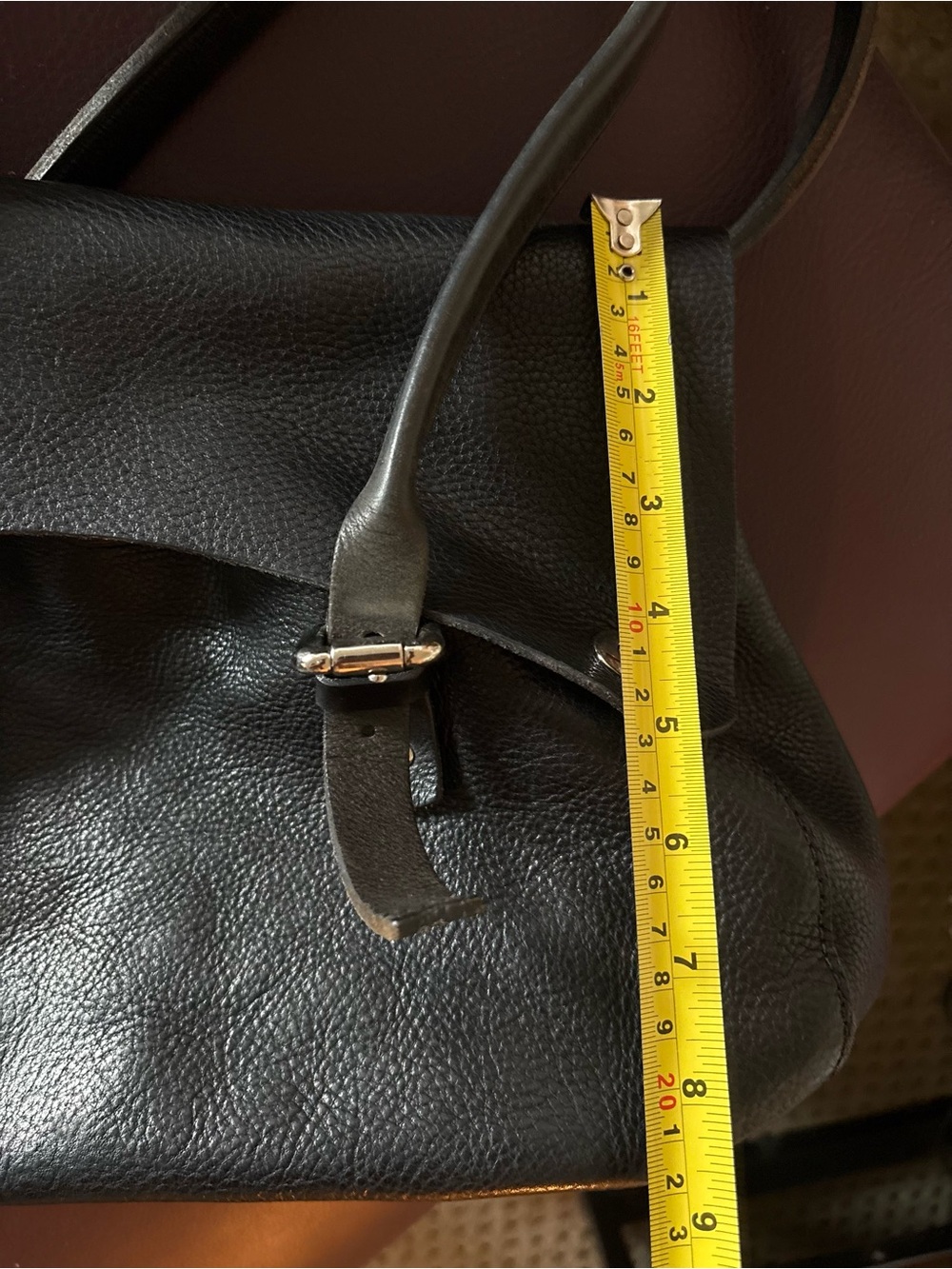 M051 real leather bag Classic Black Leather Shoulder Bag - Picture 13 of 15